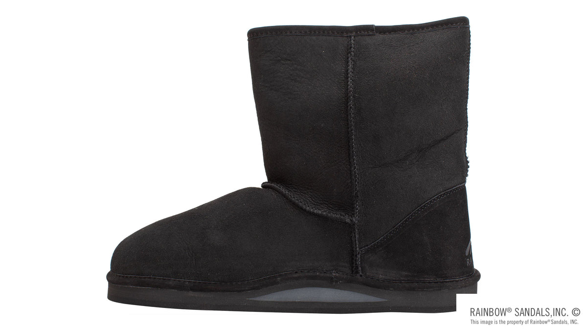 Mens Black Sheepskin Boot