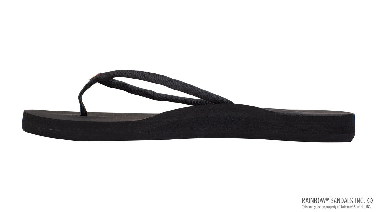 Low Cloud - Soft Rubber Top Narrow Black  Polyester Strap