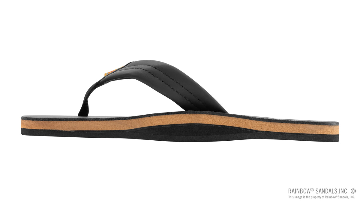 Legacy Collection Black Leather Tan Midsole Single Layer Arch
