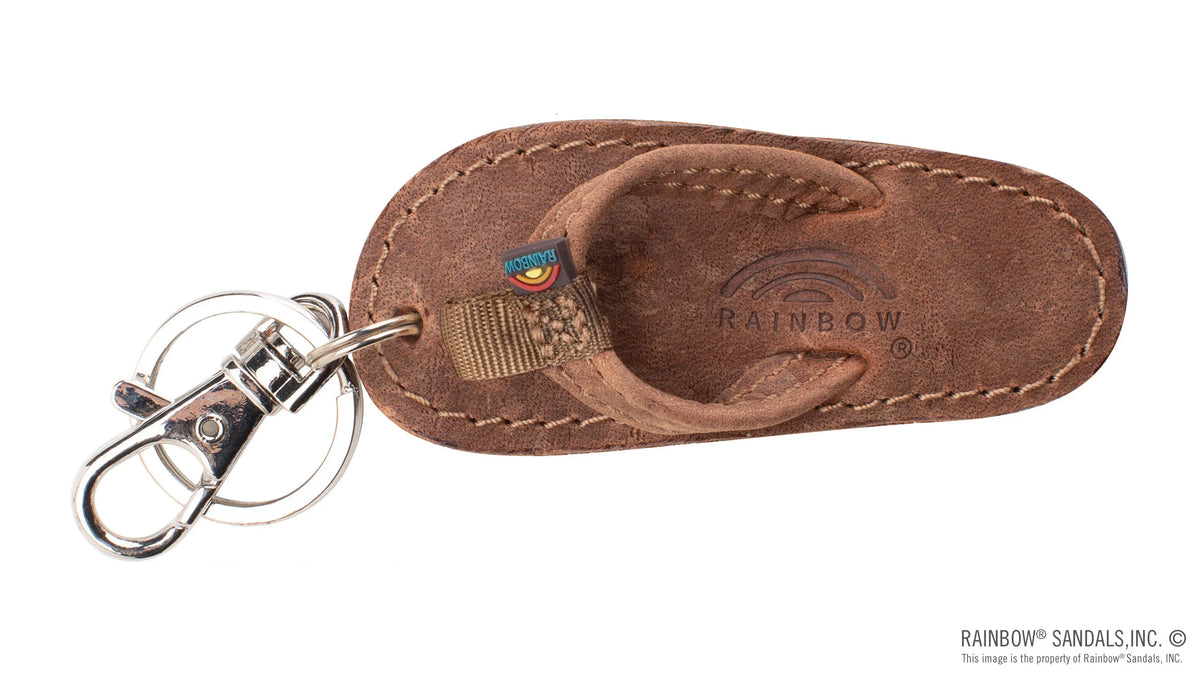 Luxury Leather Sandal Key Chain Buckskin