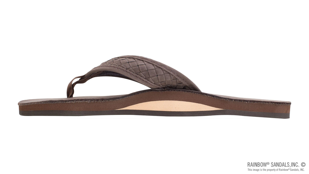 The Bentley - Classic Mocha Smooth Top Sole Woven Strap